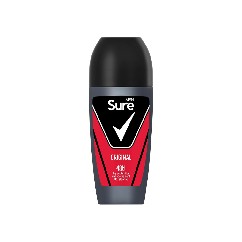 Sure Men Original Anti-Perspirant Roll On for 48H - 50ML pack of 6
