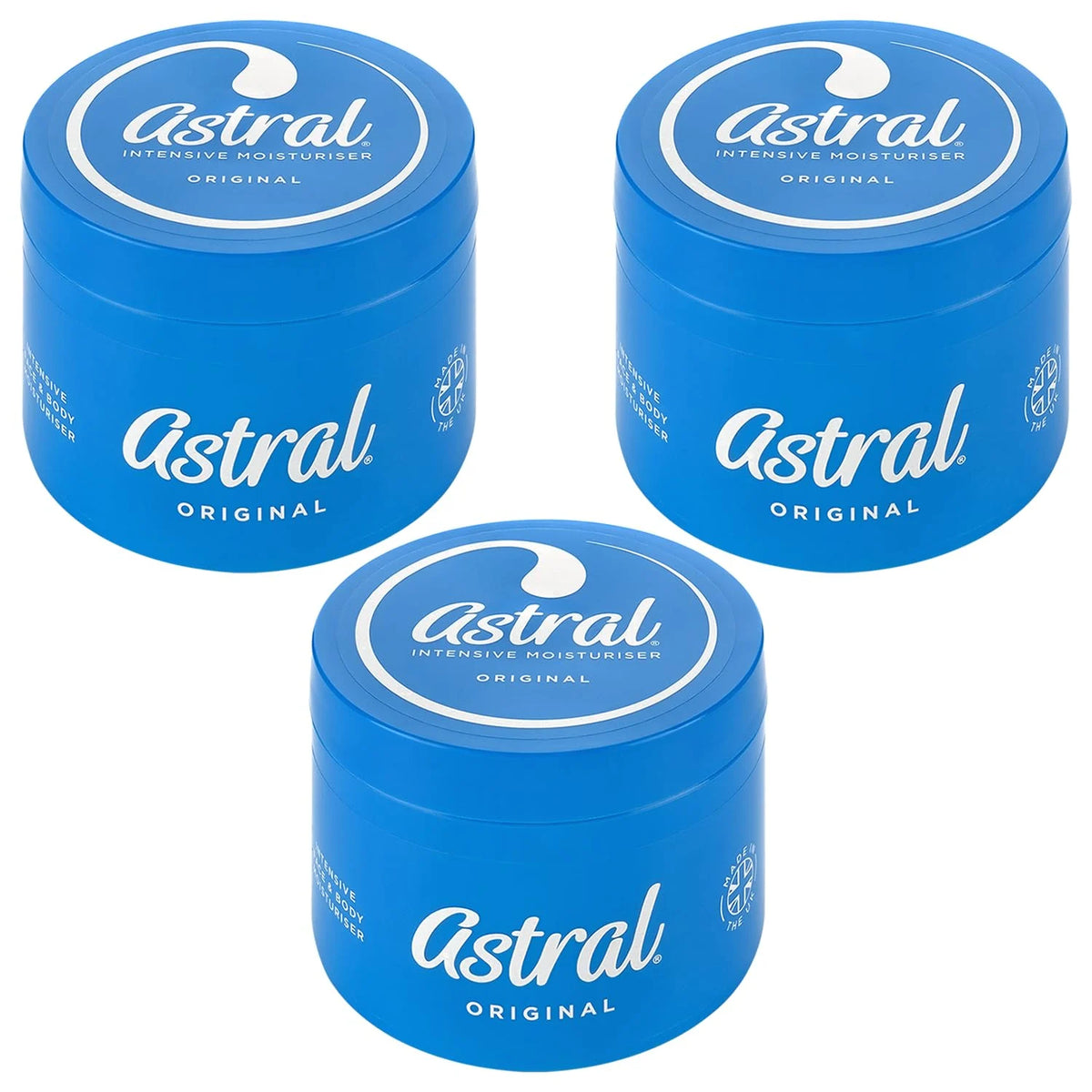 Astral Original Moisturising Cream 500ml (Pack of 3)