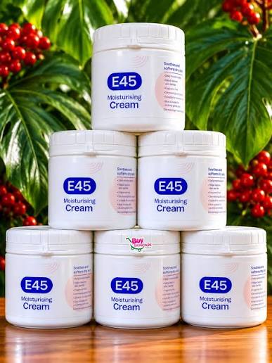 E45 Dermatological Moisturising Cream for Dry, Itchy, and Sensitive Skin (350g) - Pack of 6