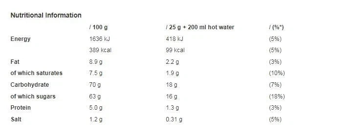 Galaxy Instant Hot Chocolate Cocoa Powder Drink with Milk Chocolate Sugars & Sweeteners, 250g